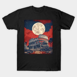 Rome Italy Starry Night Vintage Tourism Travel Poster T-Shirt